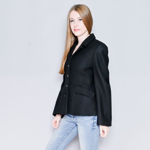 709. NOMINATE Milano Black Wool-Blend Jacket NWT Small - Picture 6 of 7